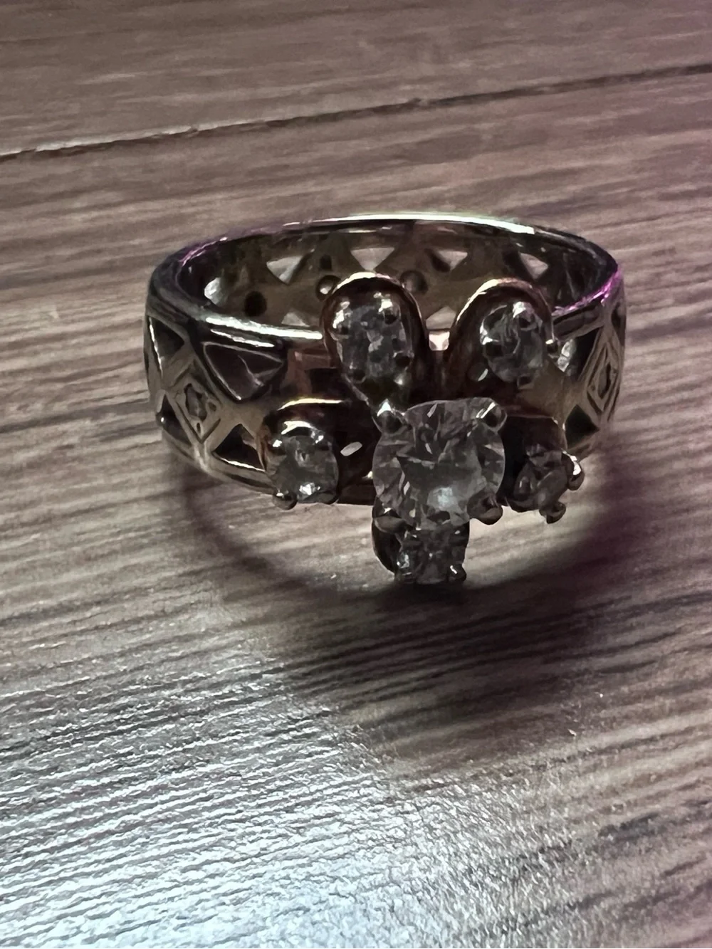 Vintage white gold diamond eternity ring